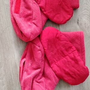 Cozy Red Fleece Mittens